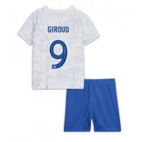 Frankrike Olivier Giroud #9 Fotballklær Bortedraktsett Barn VM 2022 Kortermet (+ korte bukser)